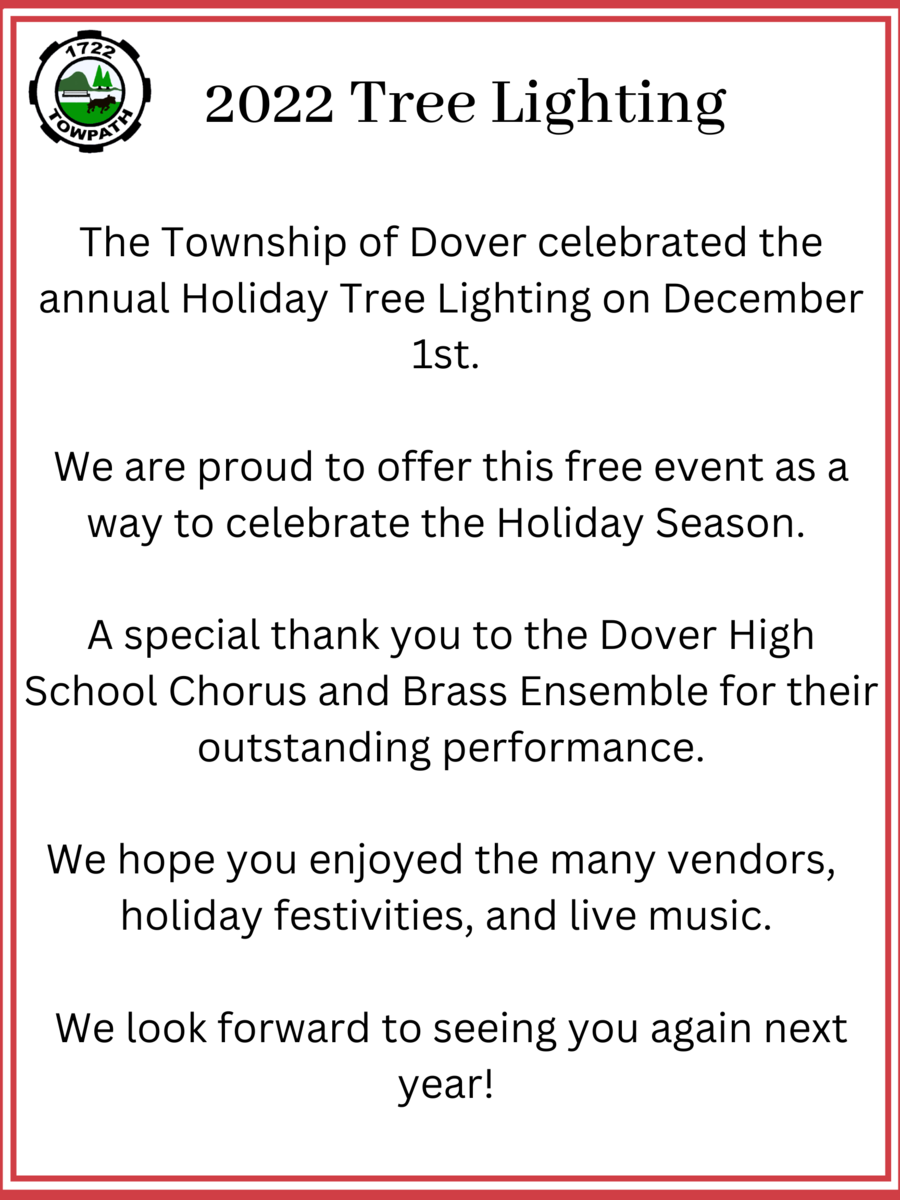 2022 Town of Dover Tree Lighting
