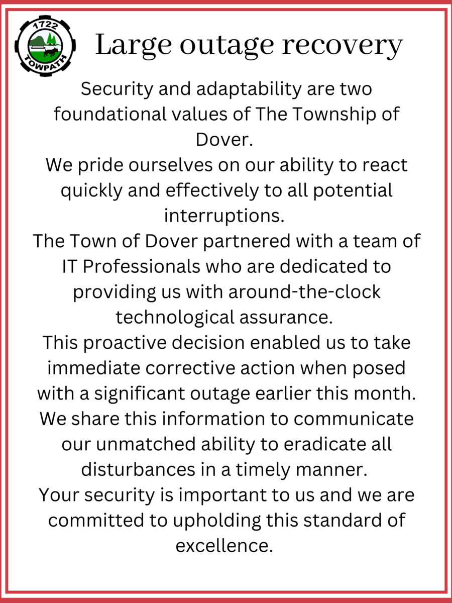 Town of Dover Email Recovery